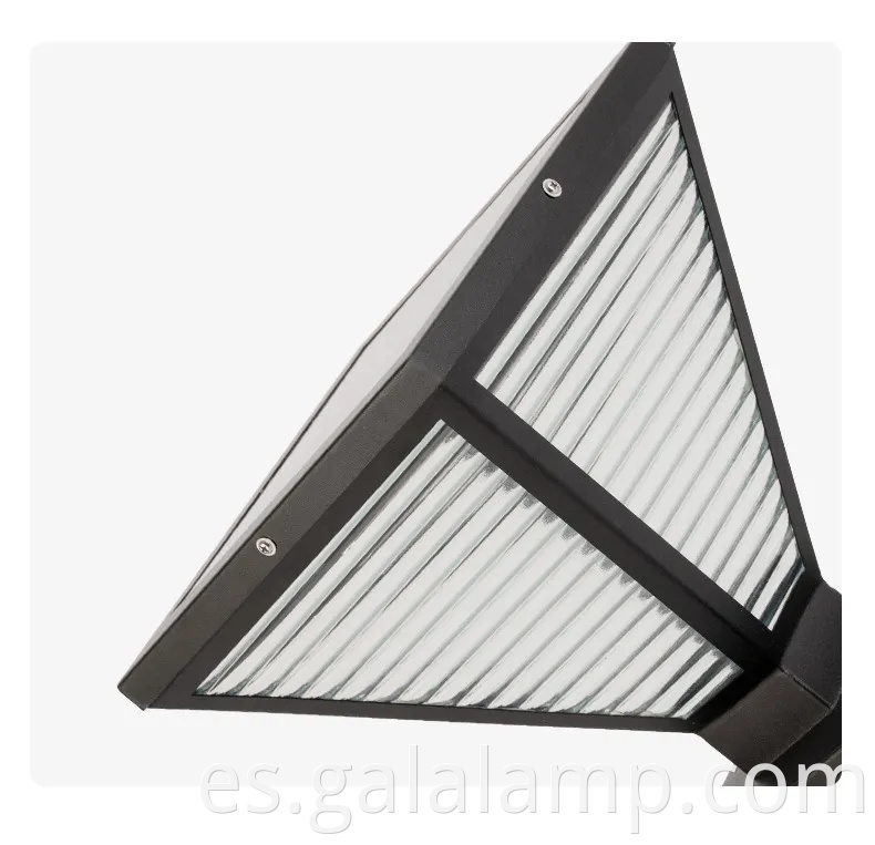 Modernas luces de columna solar al aire libre para patios y pasarelas